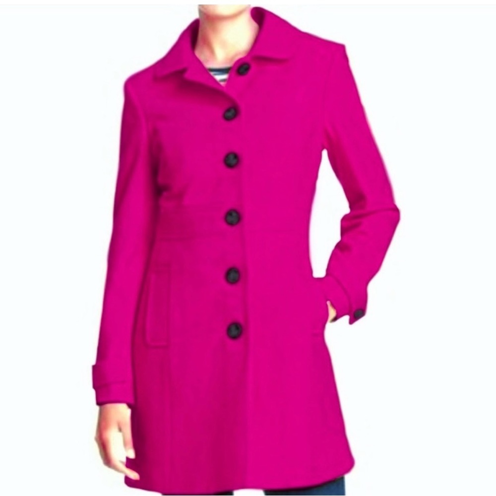 COPY - OLD NAVY Pink Peter Pan Collar Gorgeous Wool Blend Coat XXL